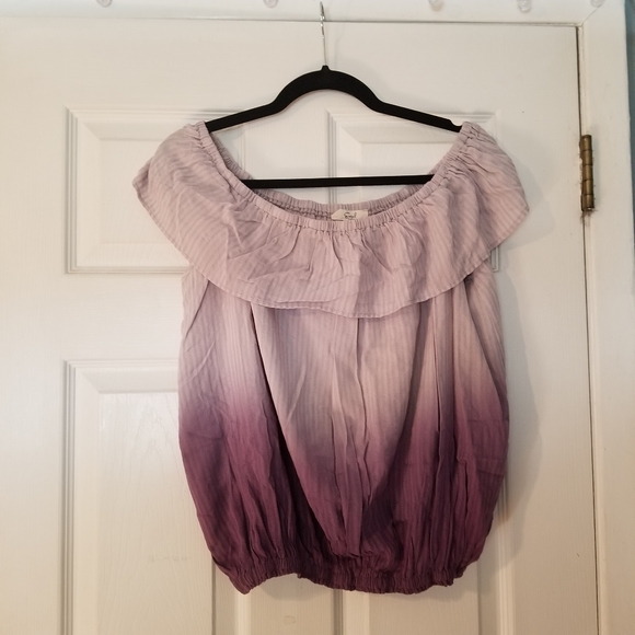 *HP* Easel NWT Off Shoulder Dip Dye Top S - Picture 3 of 7